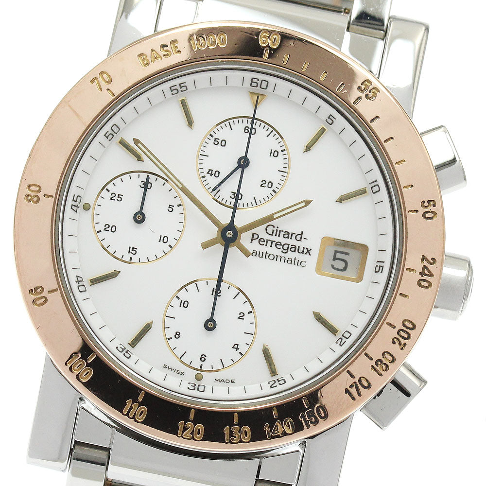 GIRARD PERREGAUX Gold Plated7000 7000 Date white Dial Automatic Men's_921478