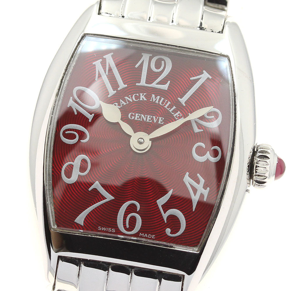 FRANCK MULLER Tonneau Curvex Intermedier 2252QZ Red Dial Quartz Ladies_921479