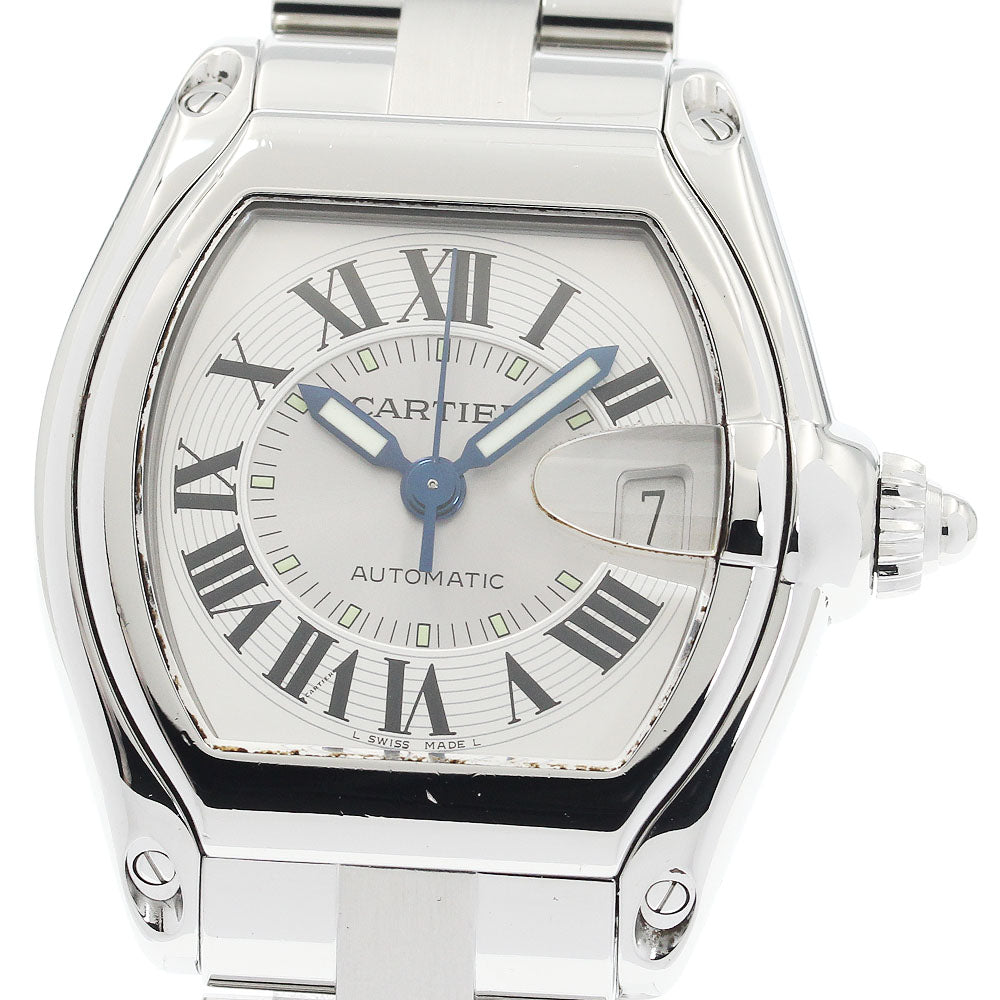 CARTIER Roadster LM W62000V3 Date Silver Dial Automatic Men's Watch_921492