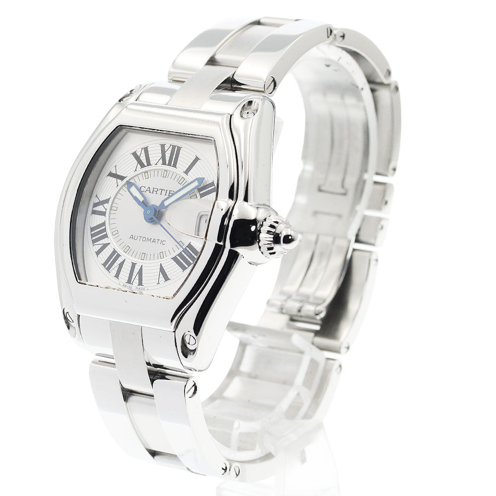 CARTIER Roadster LM W62000V3 Date Silver Dial Automatic Men's Watch_921492