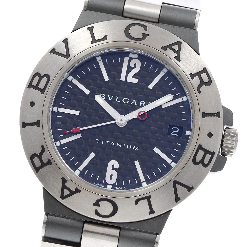 BVLGARI Diagono Titanium TI38TA Black carbon Dial Automatic Men's Watch_921509