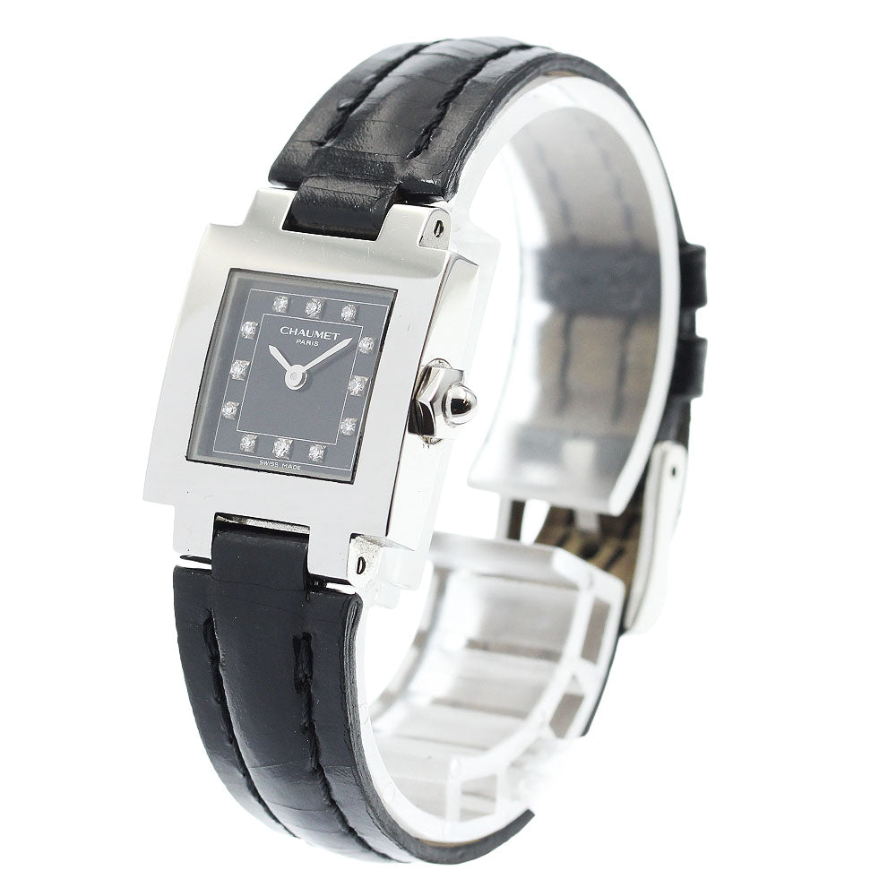 Chaumet Style Carre 12P diamond black Dial Quartz Ladies Watch_921514