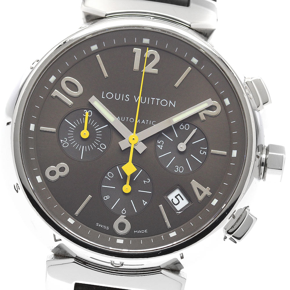 LOUIS VUITTON Tambour Q1121 Chronograph Brown Dial Automatic Men's Watch_921515