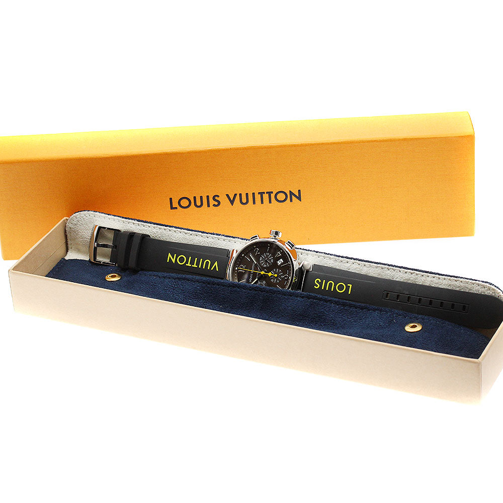 LOUIS VUITTON Tambour Q1121 Chronograph Brown Dial Automatic Men's Watch_921515