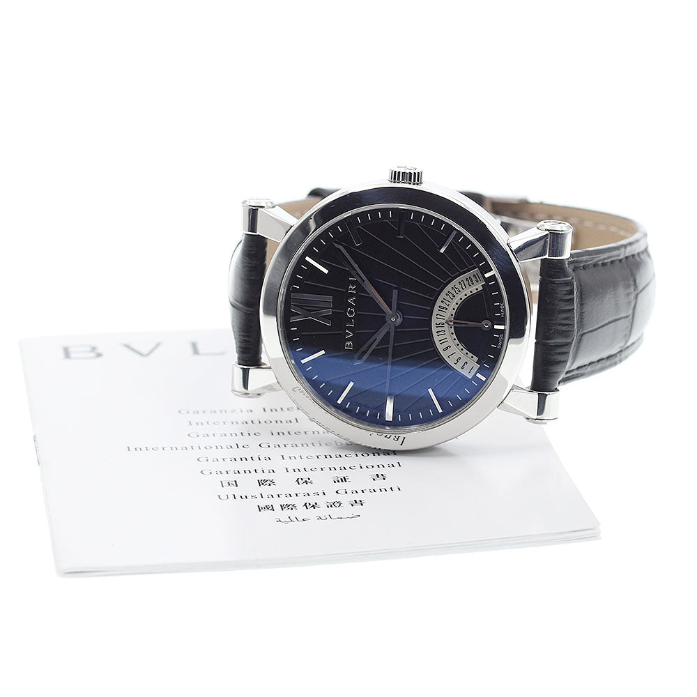 BVLGARI Sotirio Bulgari SB42SDR Retrograde black Dial Automatic Men's Watch_921529