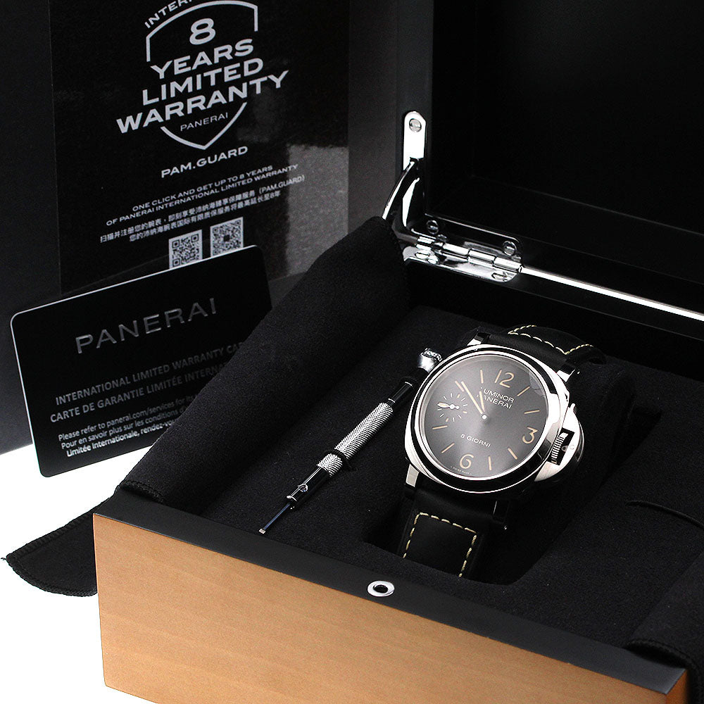 PANERAI Luminor base PAM00915 8 days black Dial Hand Winding Men's Watch_921533