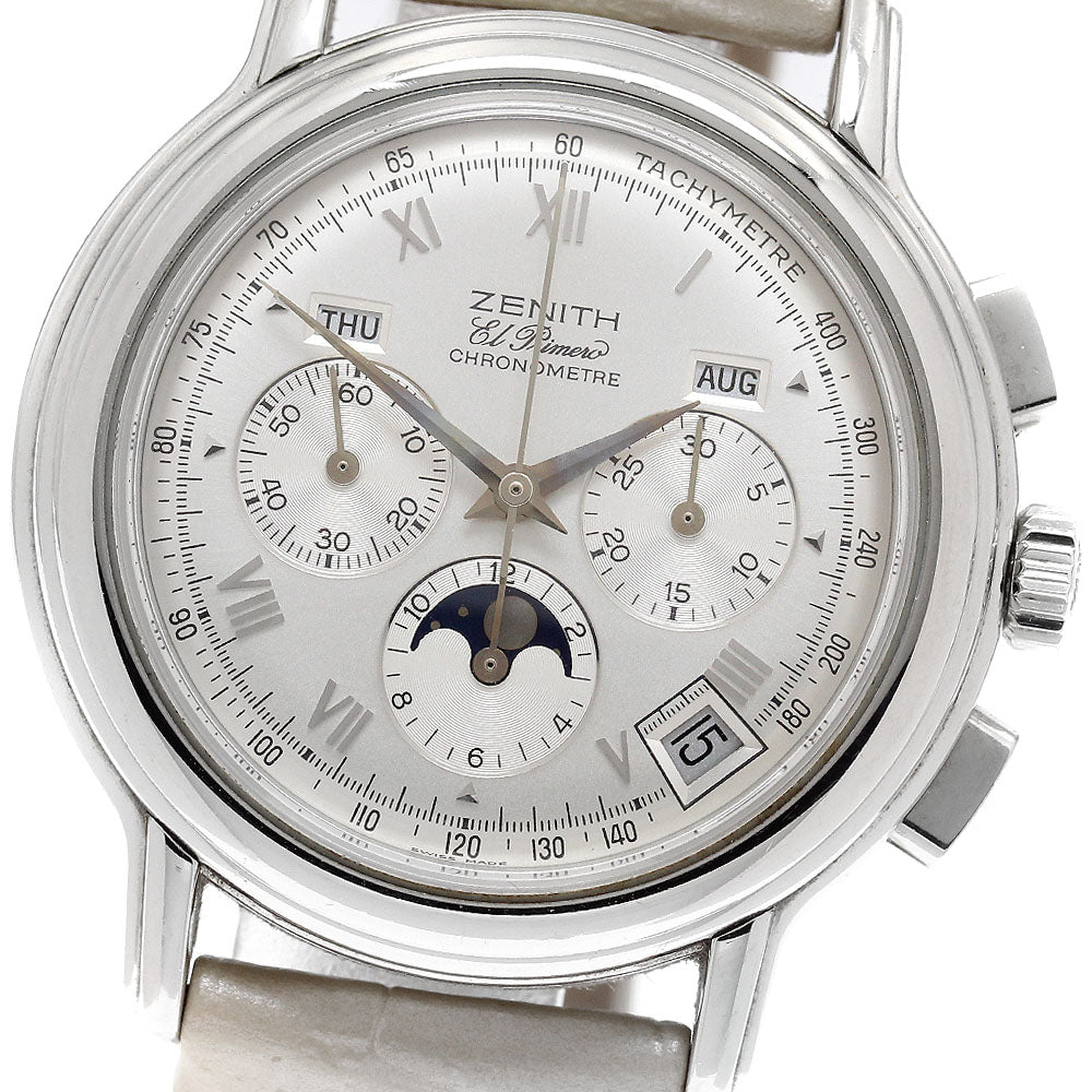 ZENITH Chronomaster 14/01.0240.410 Moon phase Triple calendar Silver Dial Automatic Men's Watch_921536