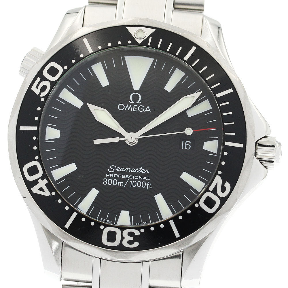 OMEGA Seamaster300 2264.50 Date black Dial Quartz Men's Watch_921539