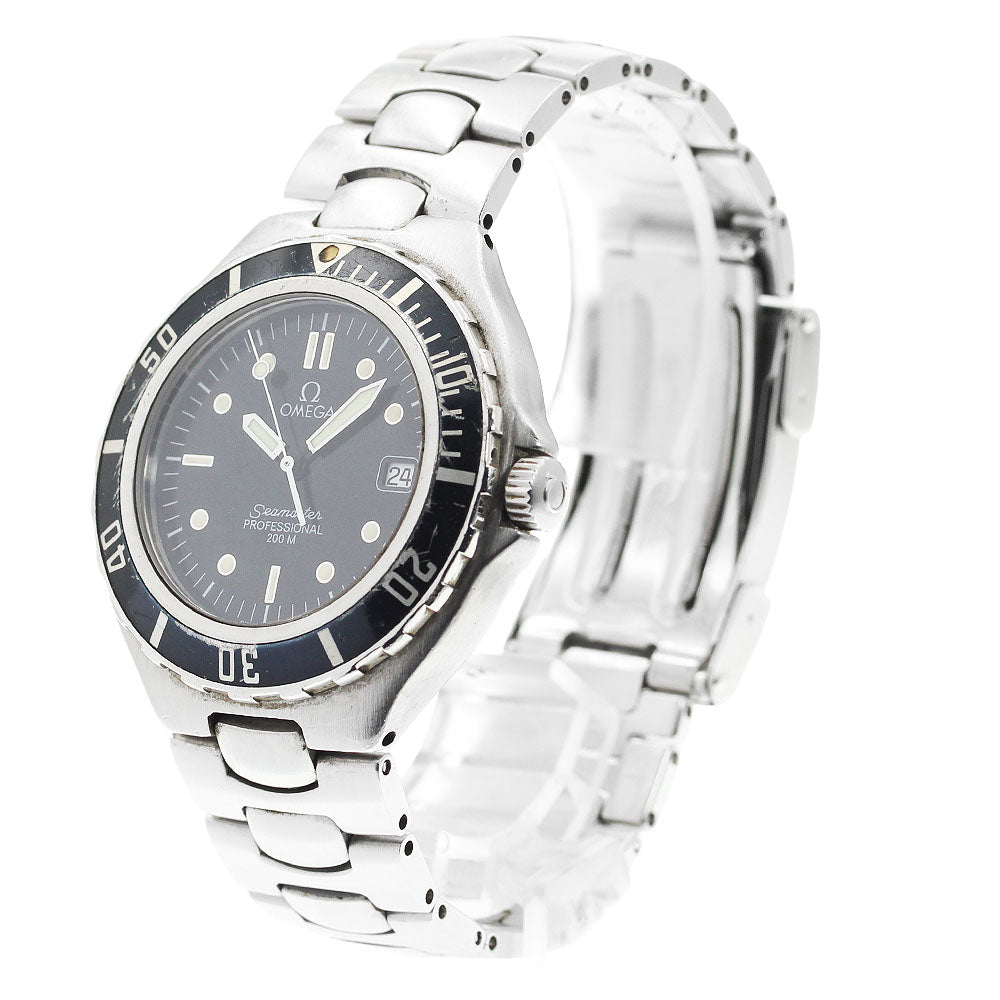 OMEGA Seamaster200m Date black Dial Quartz Men's Watch_921541