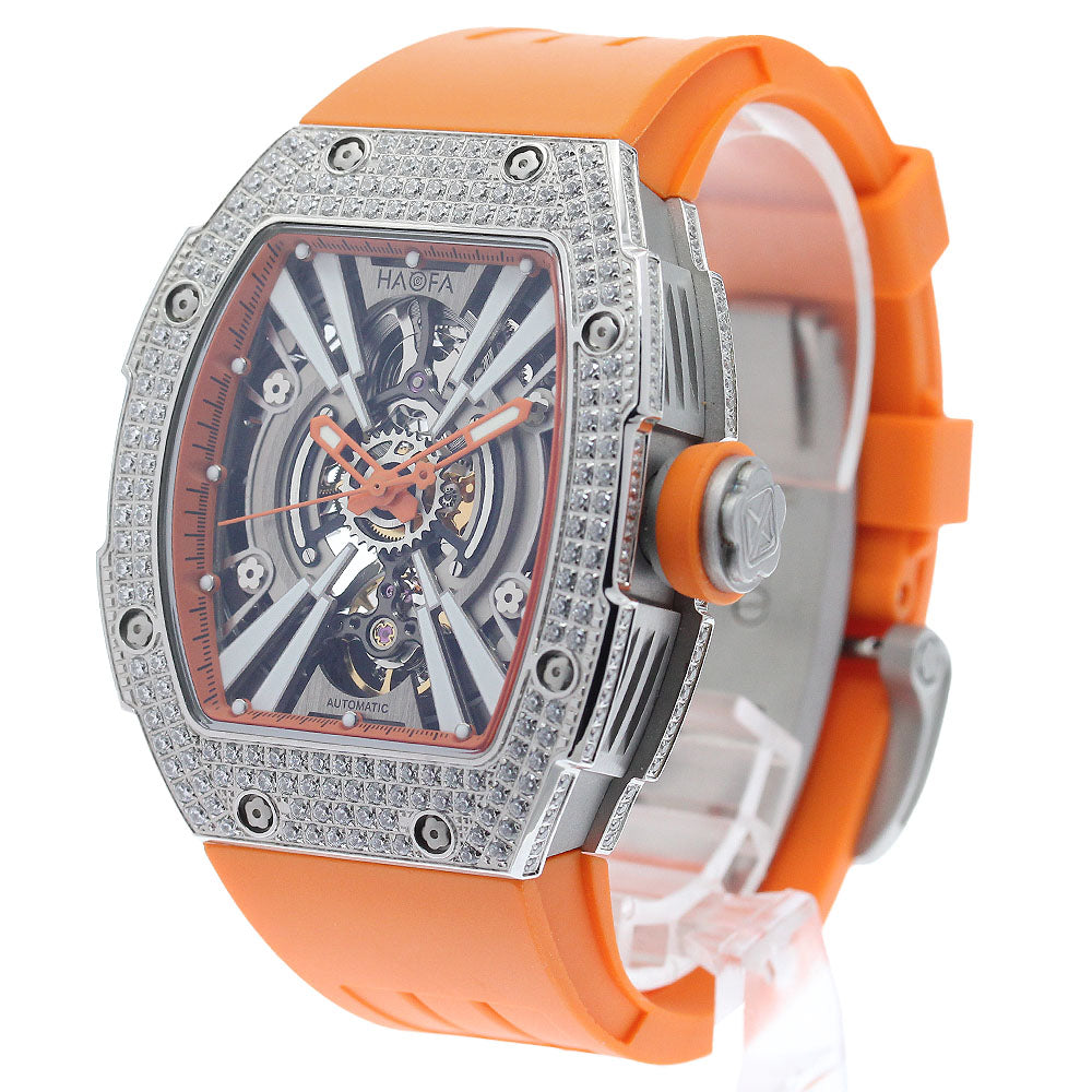 HAOFA mechanical 1907S Diamond Bezel skeleton Dial Automatic Men's Watch_921555