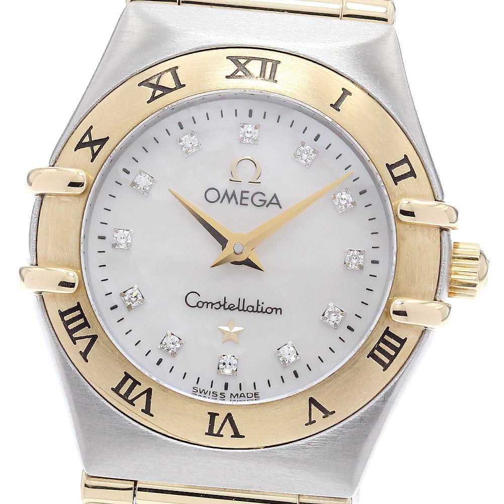 OMEGA Constellation 1262.75 12P diamond White shell Dial Quartz Ladies Watch_921558