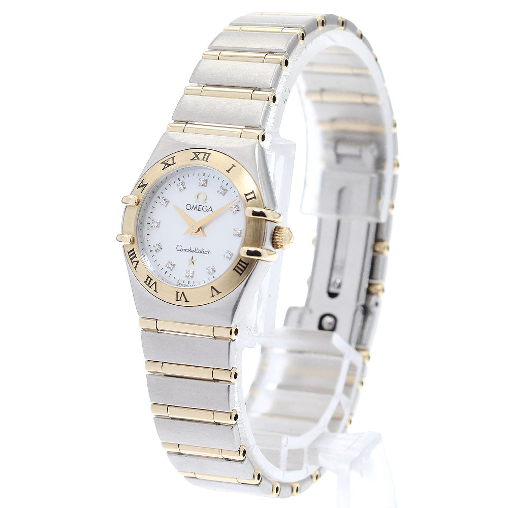 OMEGA Constellation 1262.75 12P diamond White shell Dial Quartz Ladies Watch_921558