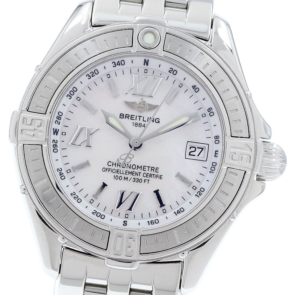 BREITLING Cockpit lady A71365 Date White shell Dial Quartz Ladies Watch_921559