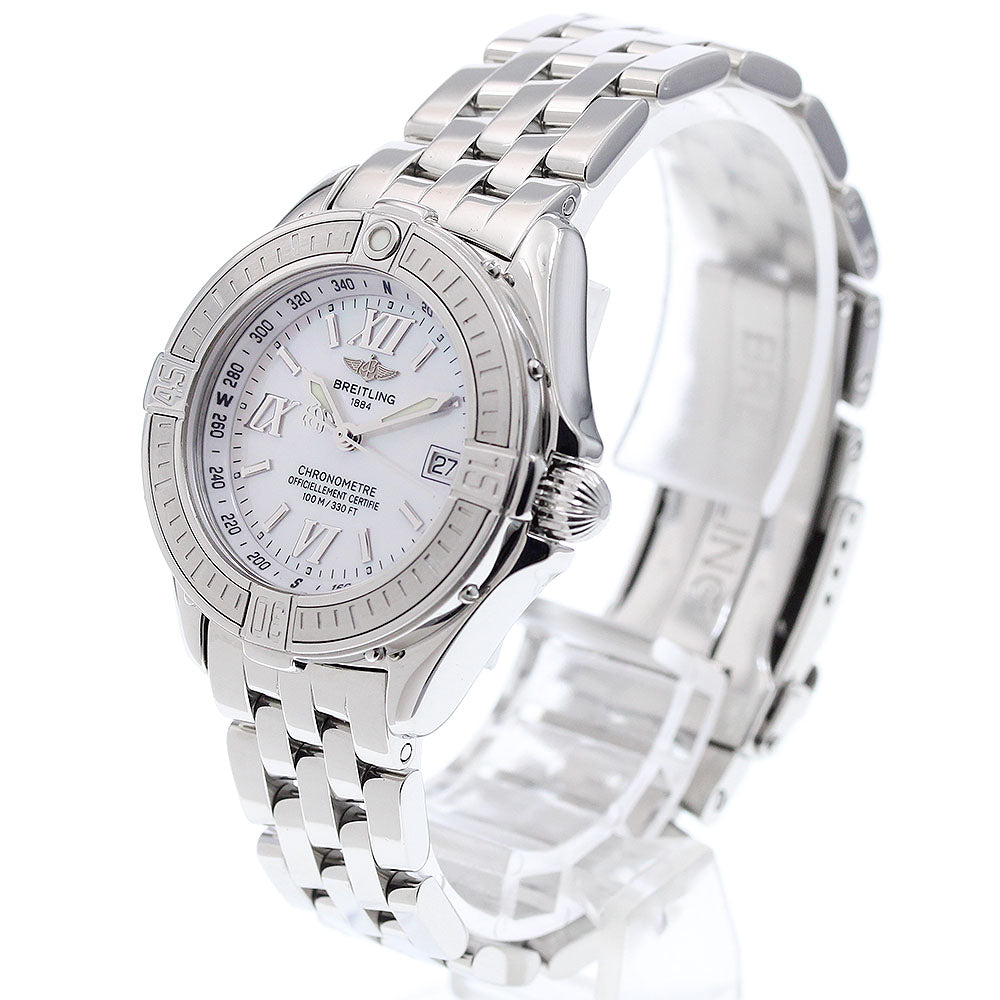 BREITLING Cockpit lady A71365 Date White shell Dial Quartz Ladies Watch_921559