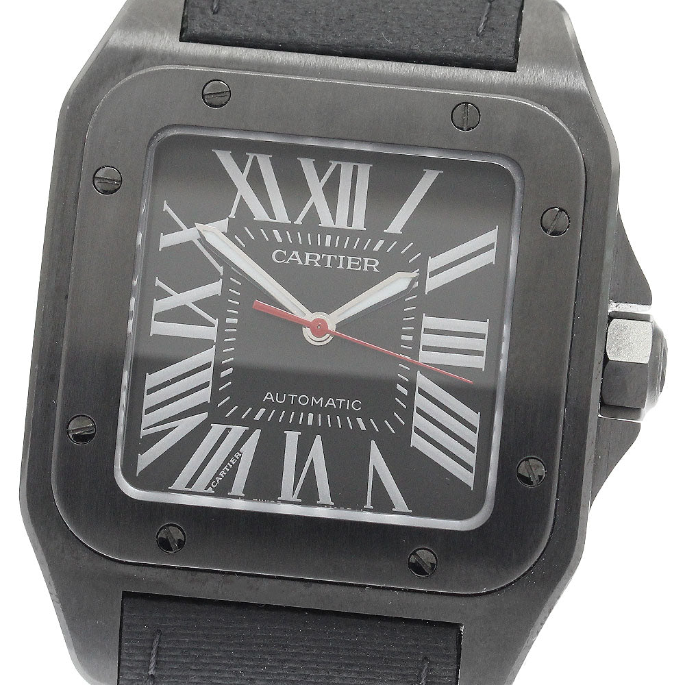 CARTIER Santos 100 Carbon watch WSSA0006 Black Dial Automatic Men's Watch_921564