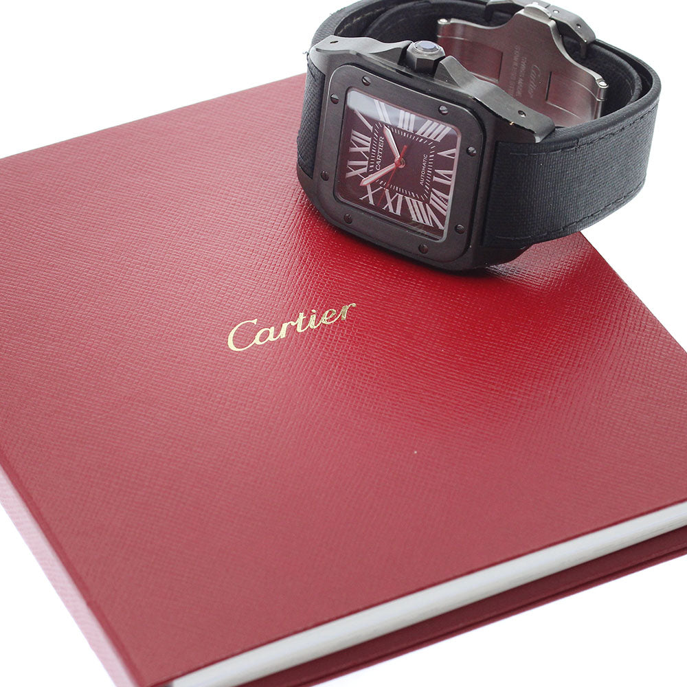 CARTIER Santos 100 Carbon watch WSSA0006 Black Dial Automatic Men's Watch_921564
