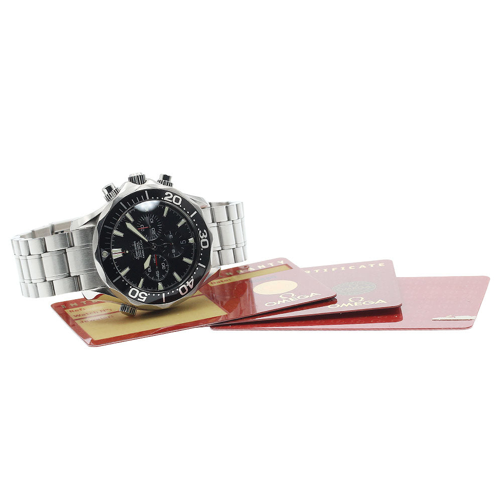 OMEGA Seamaster300 2594.50 Chronograph black Dial Automatic Men's Watch_921579