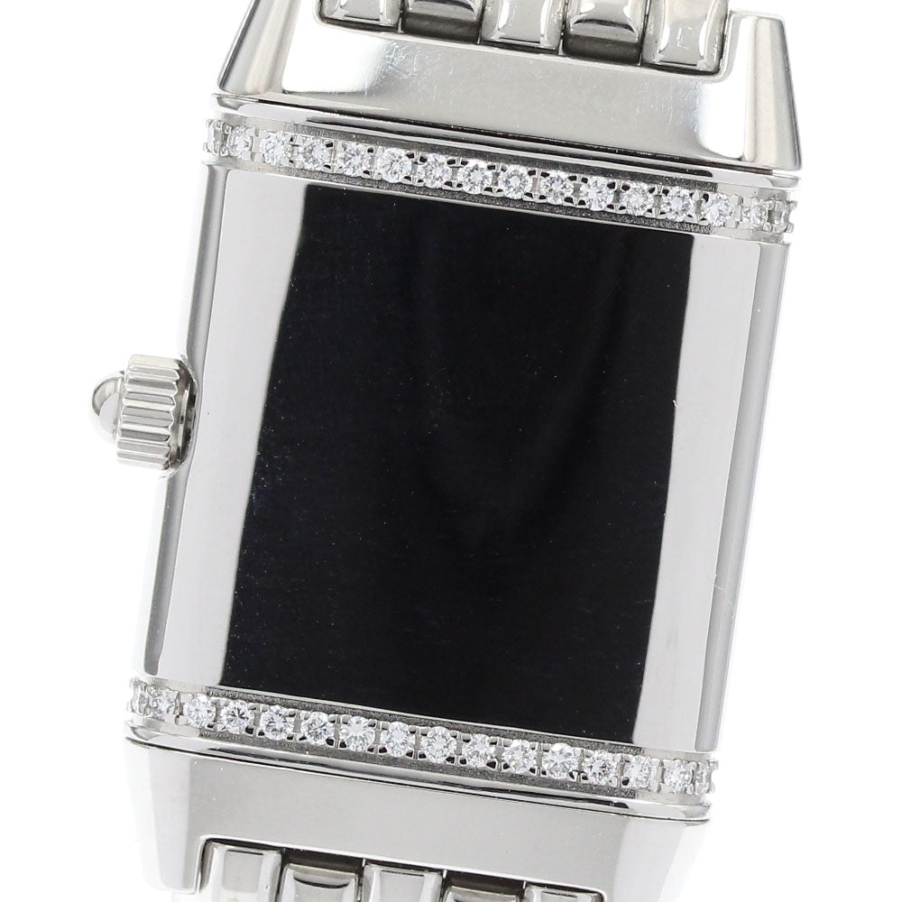 JAEGER-LECOULTRE Reverso 265.8.08 10P diamond bezel Silver / white shell Dial Quartz Ladies Watch_921582