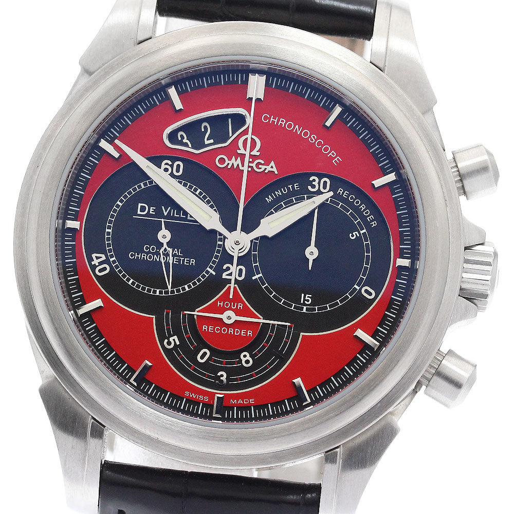 OMEGA De Ville Chronoscope 4851.61.31 Co-Axial Date Red / black Dial Automatic Men's Watch_921606