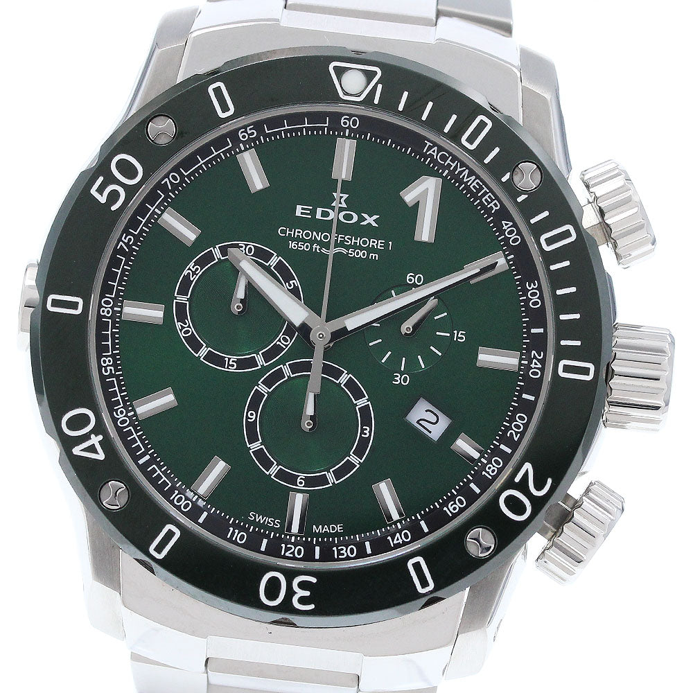 EDOX Chrono Offshore 1 10221 Date Chronograph green Dial Quartz Men's_921609