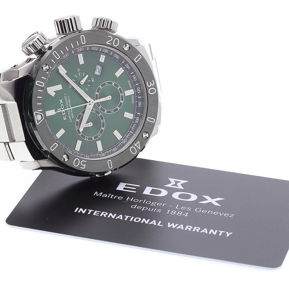 EDOX Chrono Offshore 1 10221 Date Chronograph green Dial Quartz Men's_921609