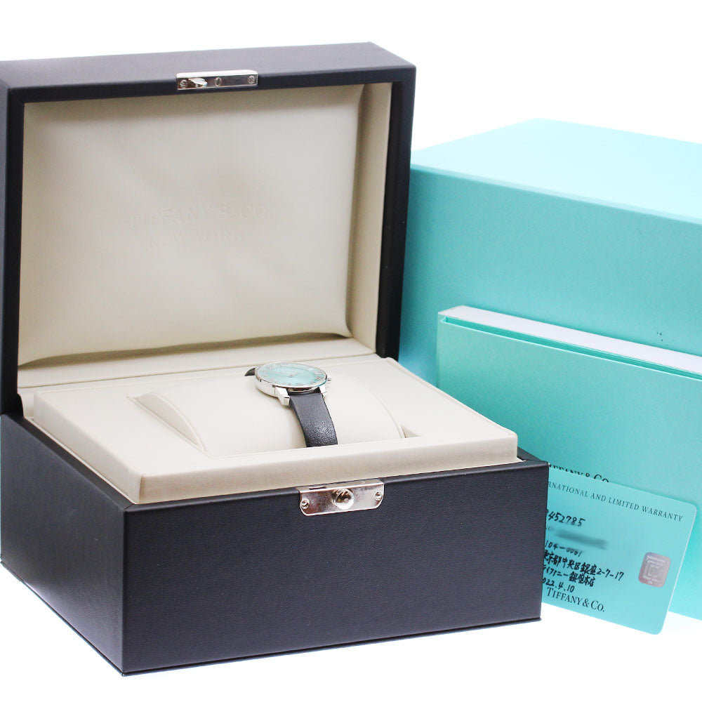 TIFFANY&Co. Atlas 63452785 Date blue Dial Quartz Ladies Watch_921615