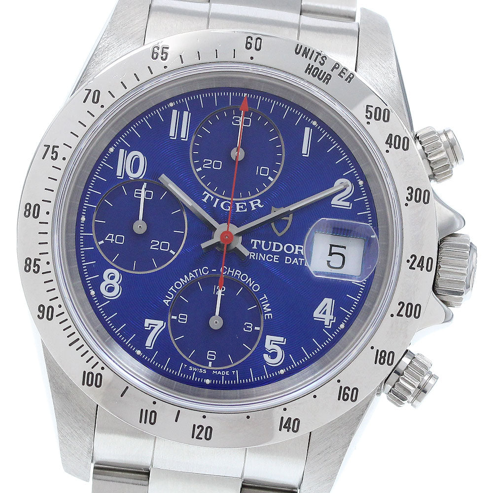 TUDOR Prince Date Chrono Time Tiger 79280 blue Dial Automatic Men's Watch_921627