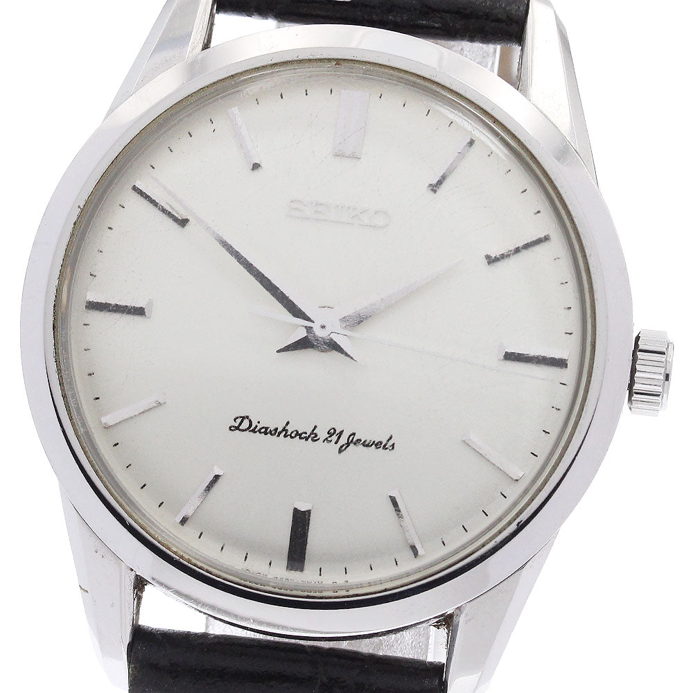 SEIKO Mechanical Diashock SCVG005/4S24-0070 Silver Dial Hand Winding Men's Watch_921640