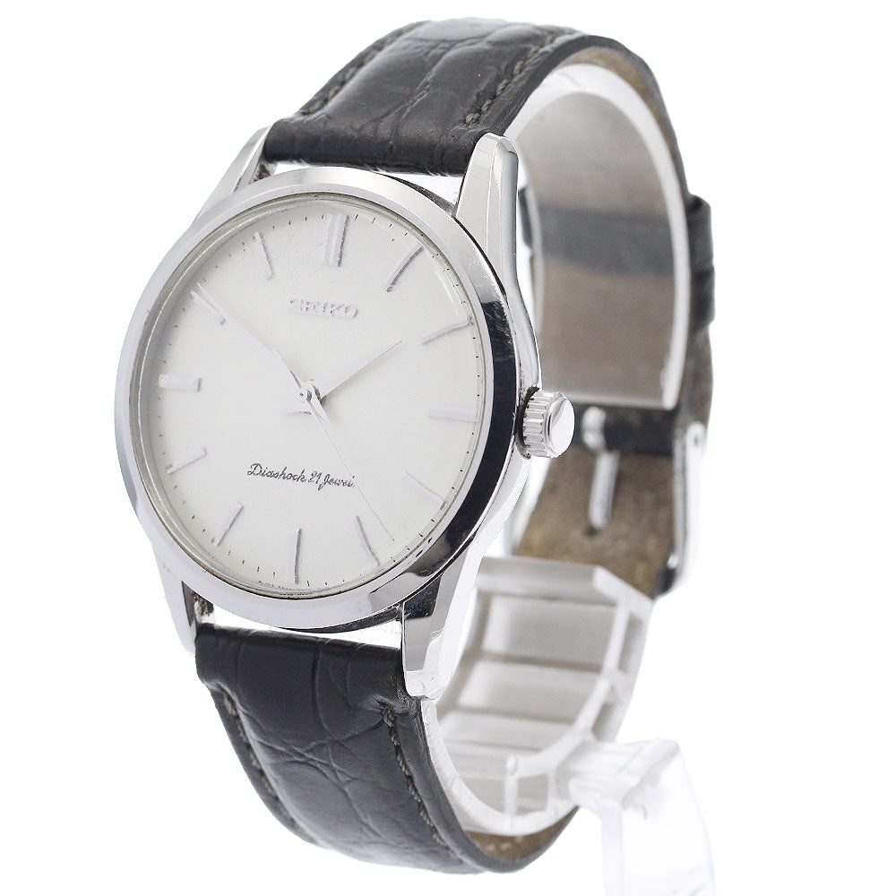 SEIKO Mechanical Diashock SCVG005/4S24-0070 Silver Dial Hand Winding Men's Watch_921640