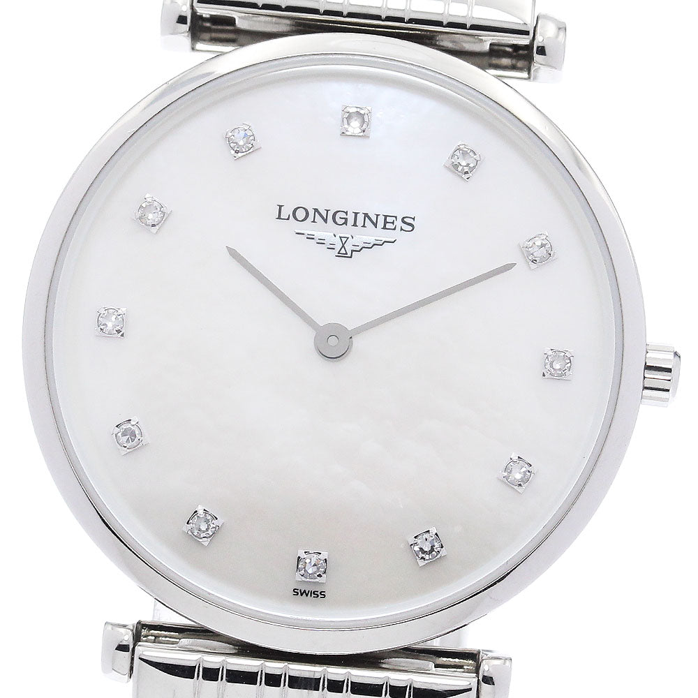 LONGINES Grand classic L4.512.4 12P diamond White shell Dial Quartz Ladies Watch_921702