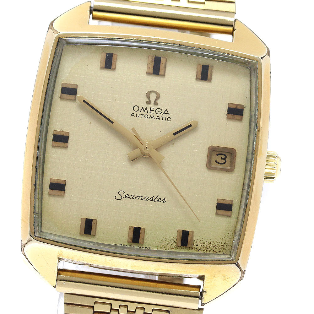OMEGA Seamaster Date Square gold Dial Automatic Men's Watch_921708