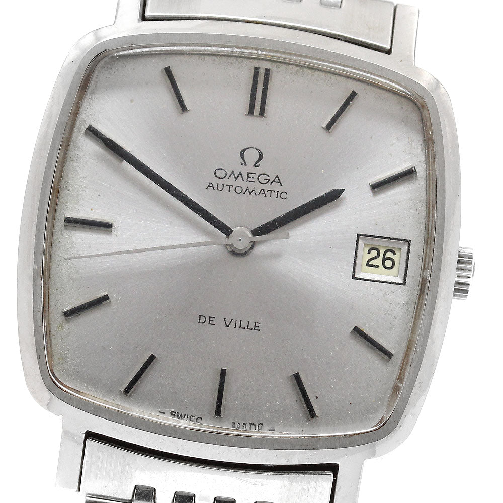 OMEGA De Ville ST.162.0060 Square Date Silver Dial Automatic Men's Watch_921735