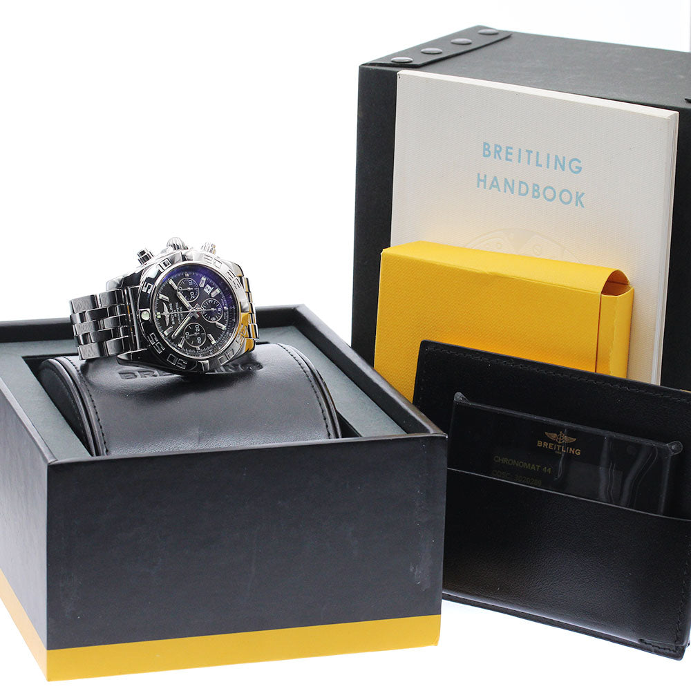 BREITLING Chronomat 44 AB0110 Chronograph black Dial Automatic Men's Watch_921746