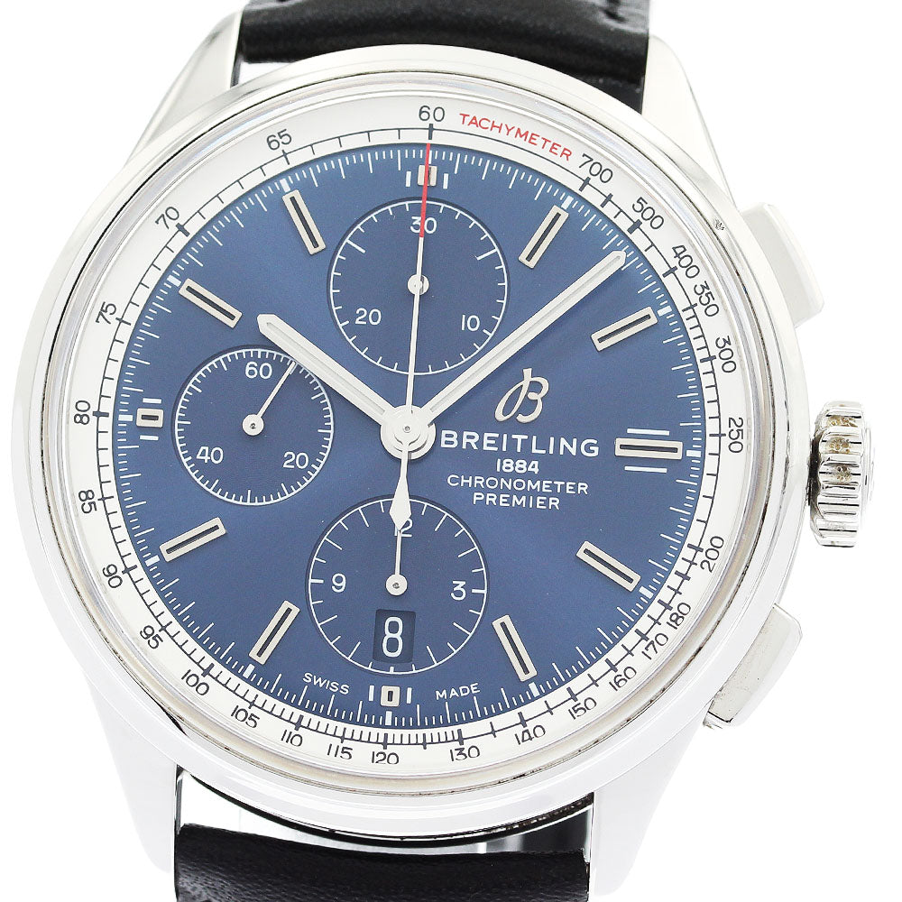 BREITLING Premier A13315 Chronograph Date blue Dial Automatic Men's Watch_921747