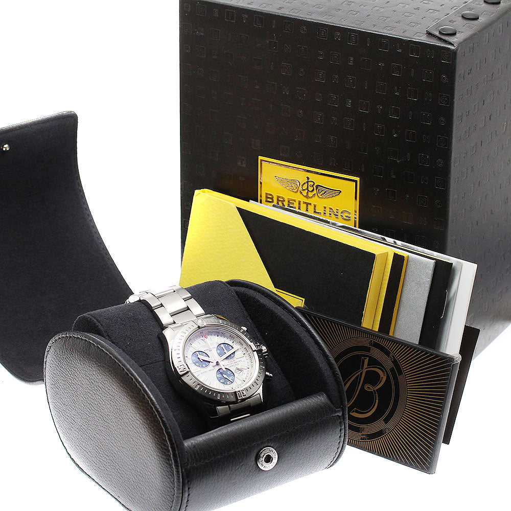 BREITLING Colt Chronograph A73388 White / Navy Dial Quartz Men's Watch_921751