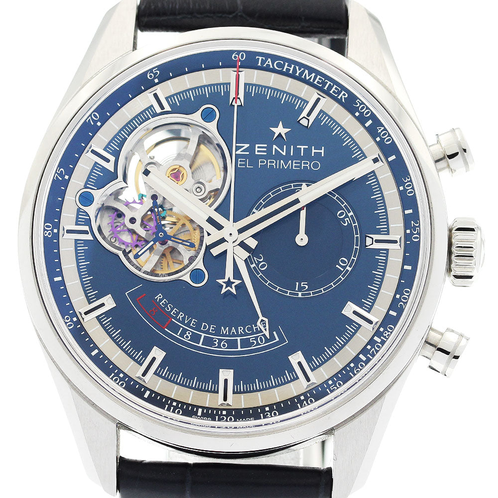 ZENITH Chronomaster Open Charles Vermot 03.2085.4021 World limited 1975 Navy Dial Automatic Men's Watch_921755