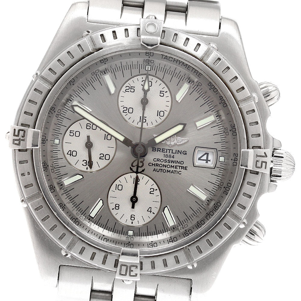 BREITLING Crosswind A13355 Chronograph Silver Dial Automatic Men's Watch_921761