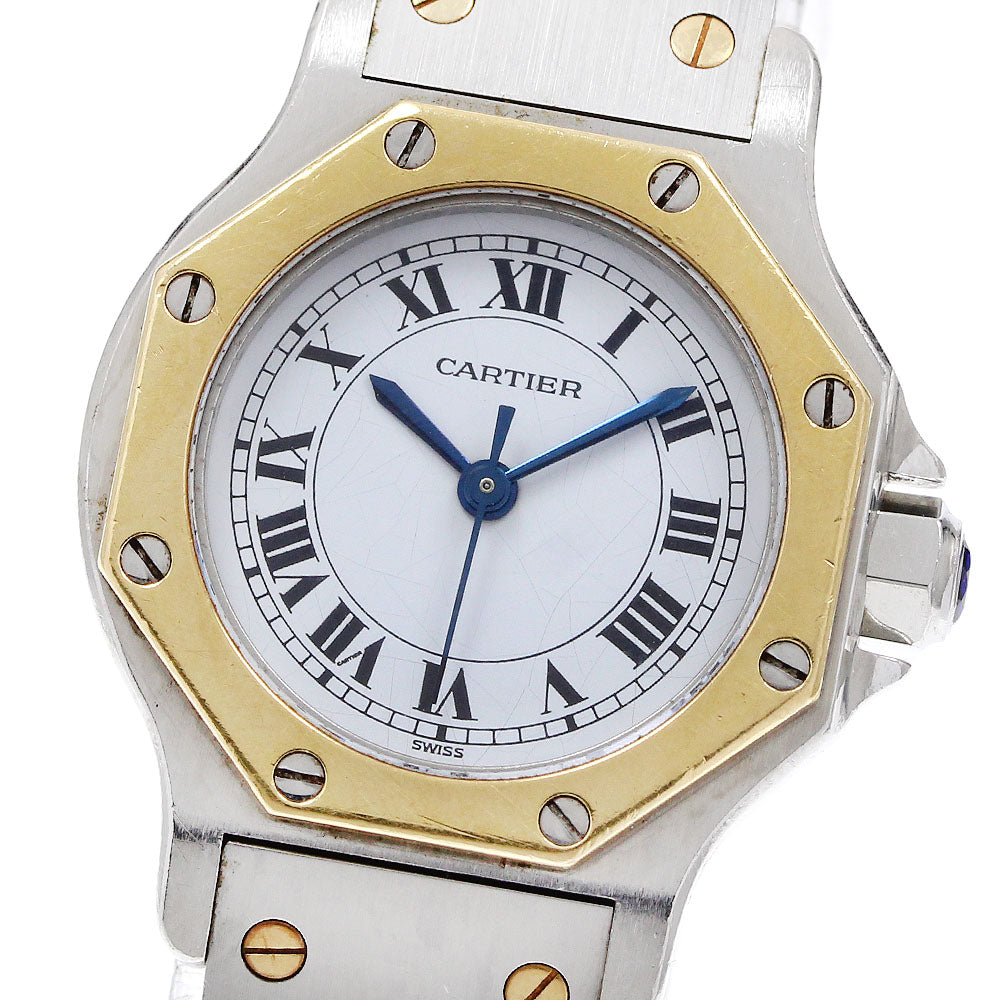 CARTIER Santos Octagon SM white Dial Automatic Ladies Watch_921766