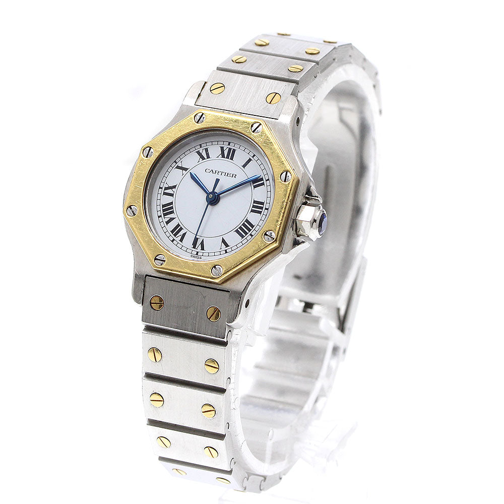 CARTIER Santos Octagon SM white Dial Automatic Ladies Watch_921766