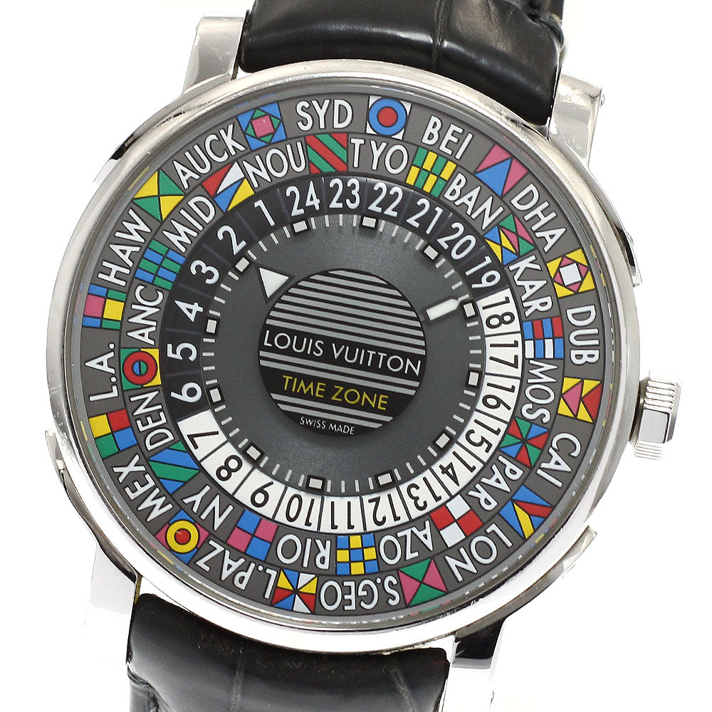 LOUIS VUITTON Escal time zone Q5D20 World time gray Dial Automatic Men's Watch_921774