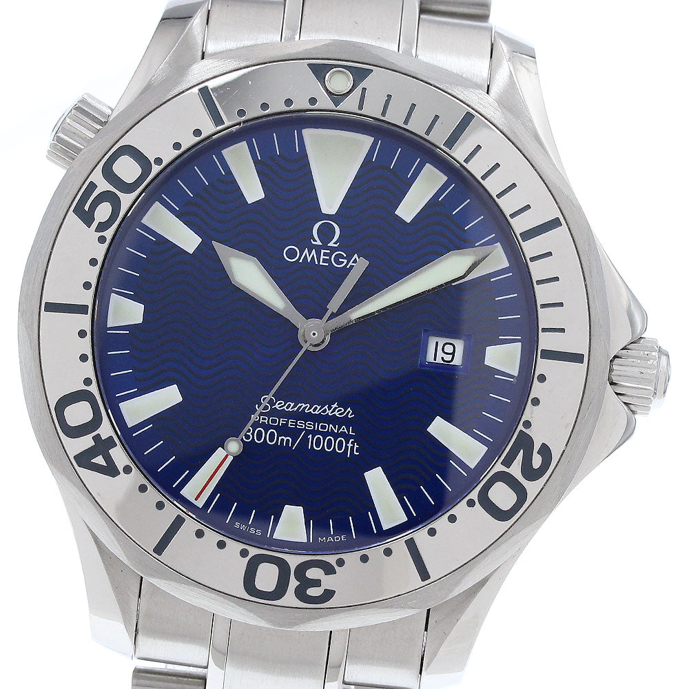OMEGA Seamaster 300 2265.80 Date Blue Dial Quartz Men's Watch_921786