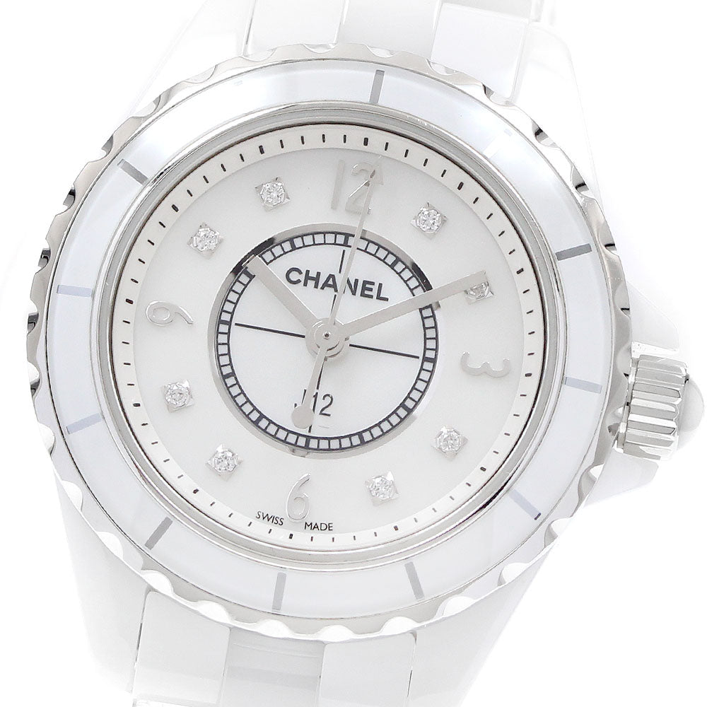 CHANEL J12 H2570 White ceramic 8P diamond white Dial Quartz Ladies Watch_921791