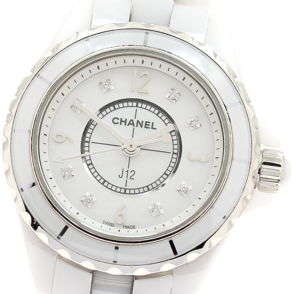 CHANEL J12 H2570 White ceramic 8P diamond White shell Dial Quartz Ladies Watch_921794