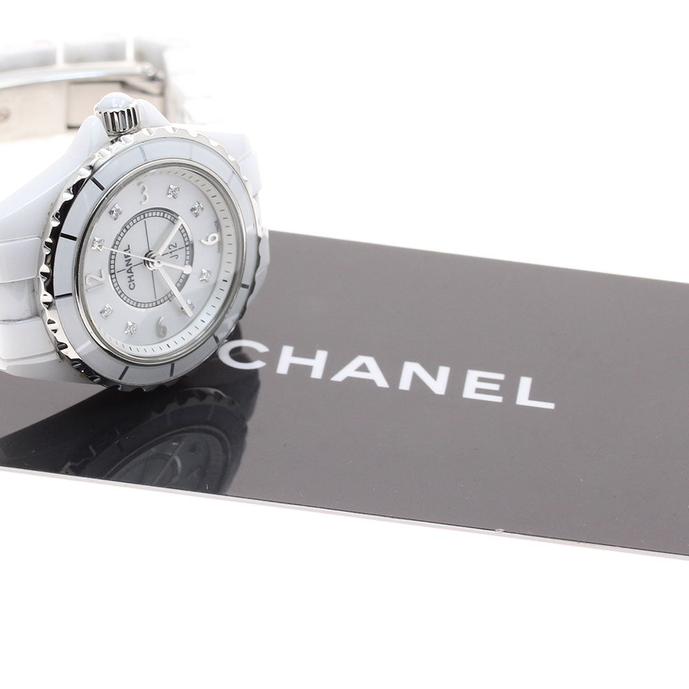 CHANEL J12 H2570 White ceramic 8P diamond White shell Dial Quartz Ladies Watch_921794
