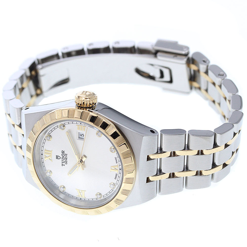 TUDOR Royal 28303 Date 8P diamond Silver Dial Automatic Ladies Watch_921818