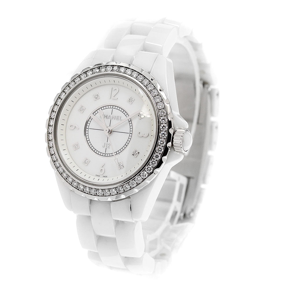 CHANEL J12 H3110 Diamond bezel 8P diamond white Dial Quartz Ladies Watch_921820