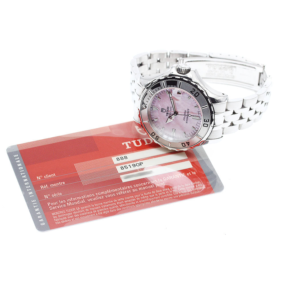 TUDOR Hydro note 85190P Date Pink Shell Dial Pink shell Dial Automatic Boy's Watch_921822