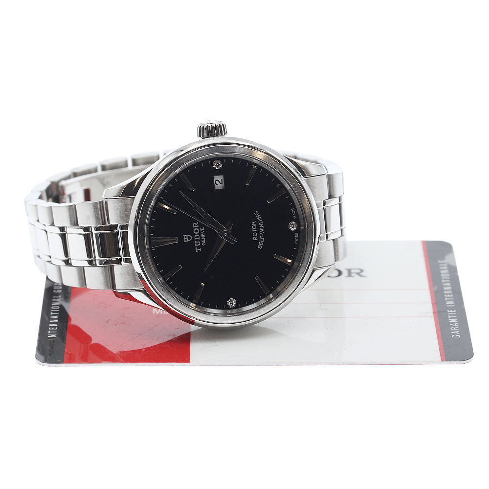 TUDOR style 12500 3P diamond date black Dial Automatic Men's Watch_921836