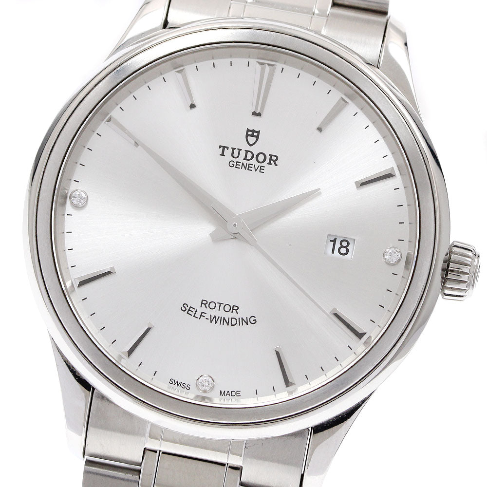 TUDOR style 12700 Date 3P Diamond Silver Dial Automatic Men's Watch_921854