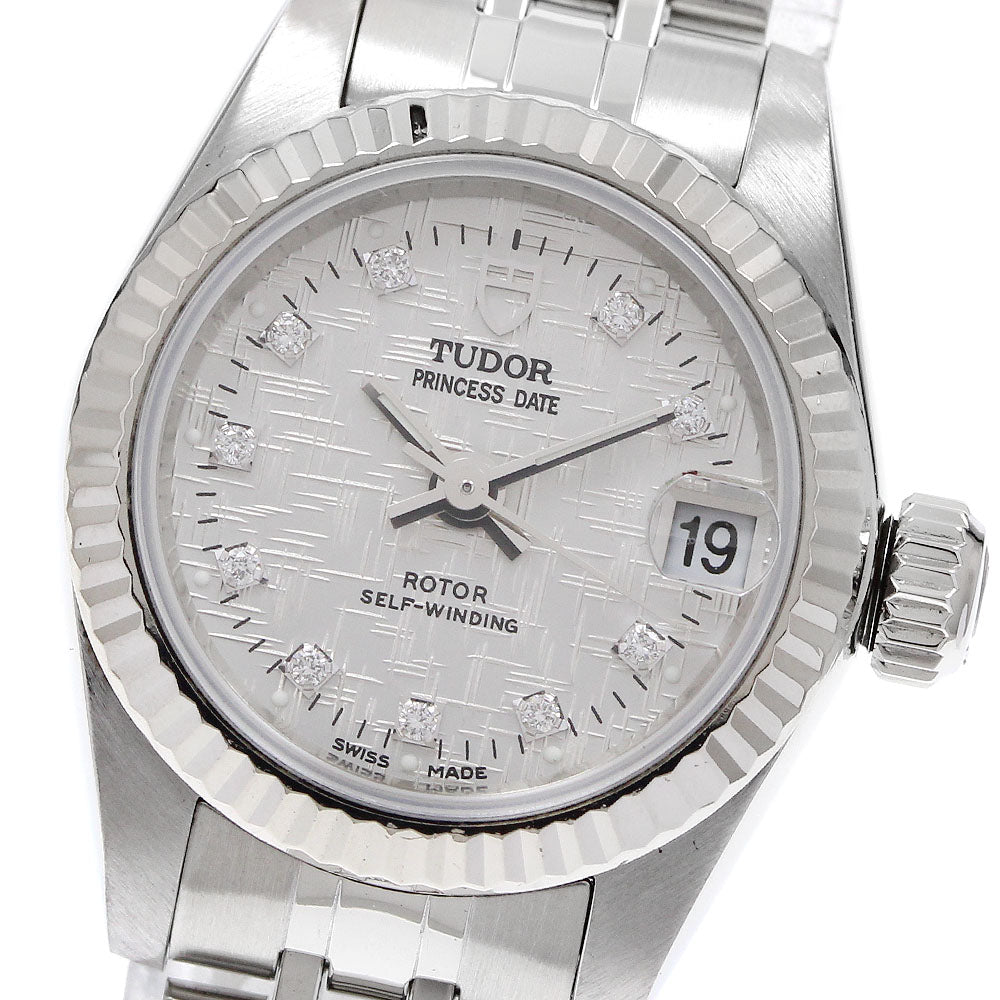 TUDOR Princess Date 92514 10P diamond Silver Dial Automatic Ladies Watch_921857